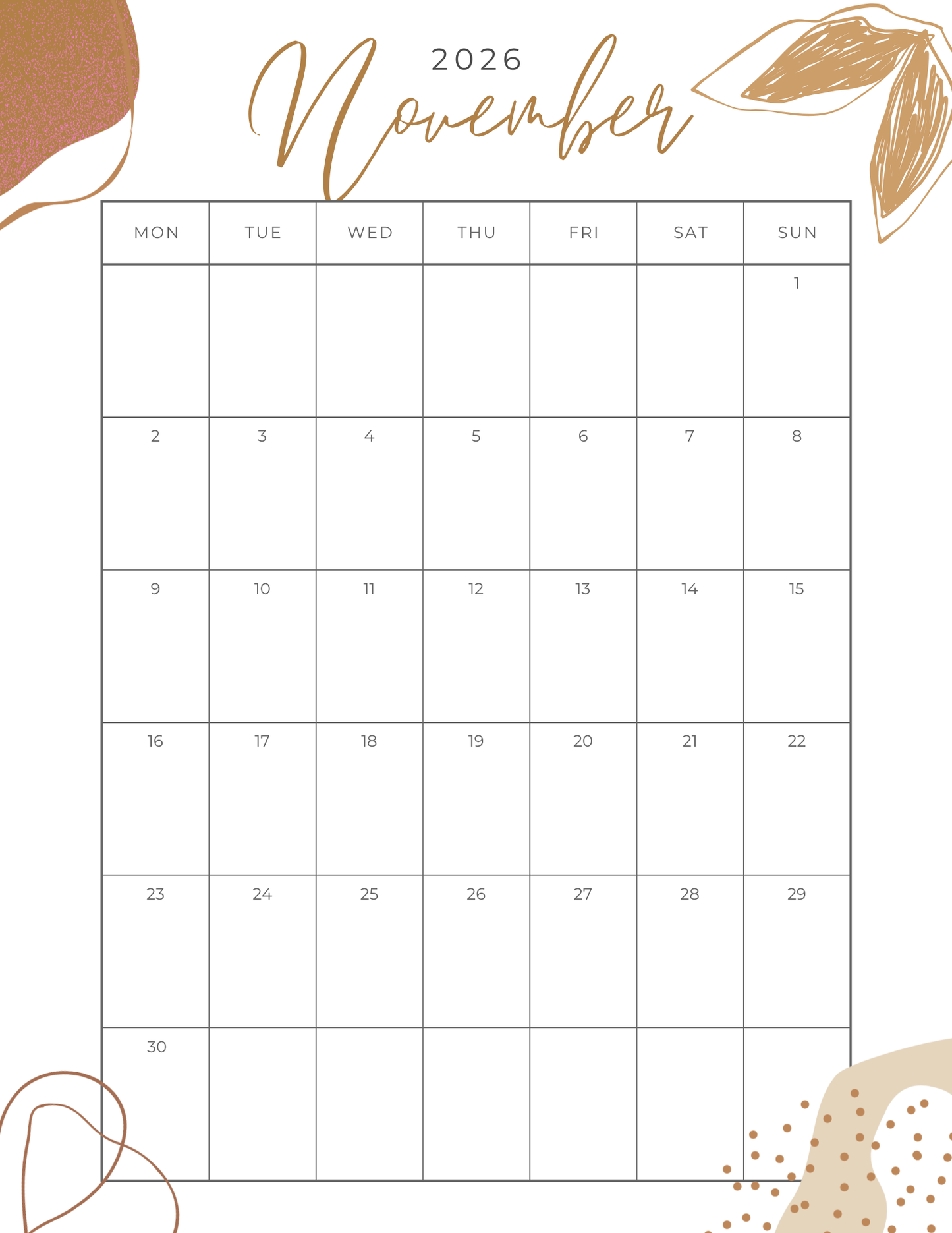 12 Month Cute Digital Planner