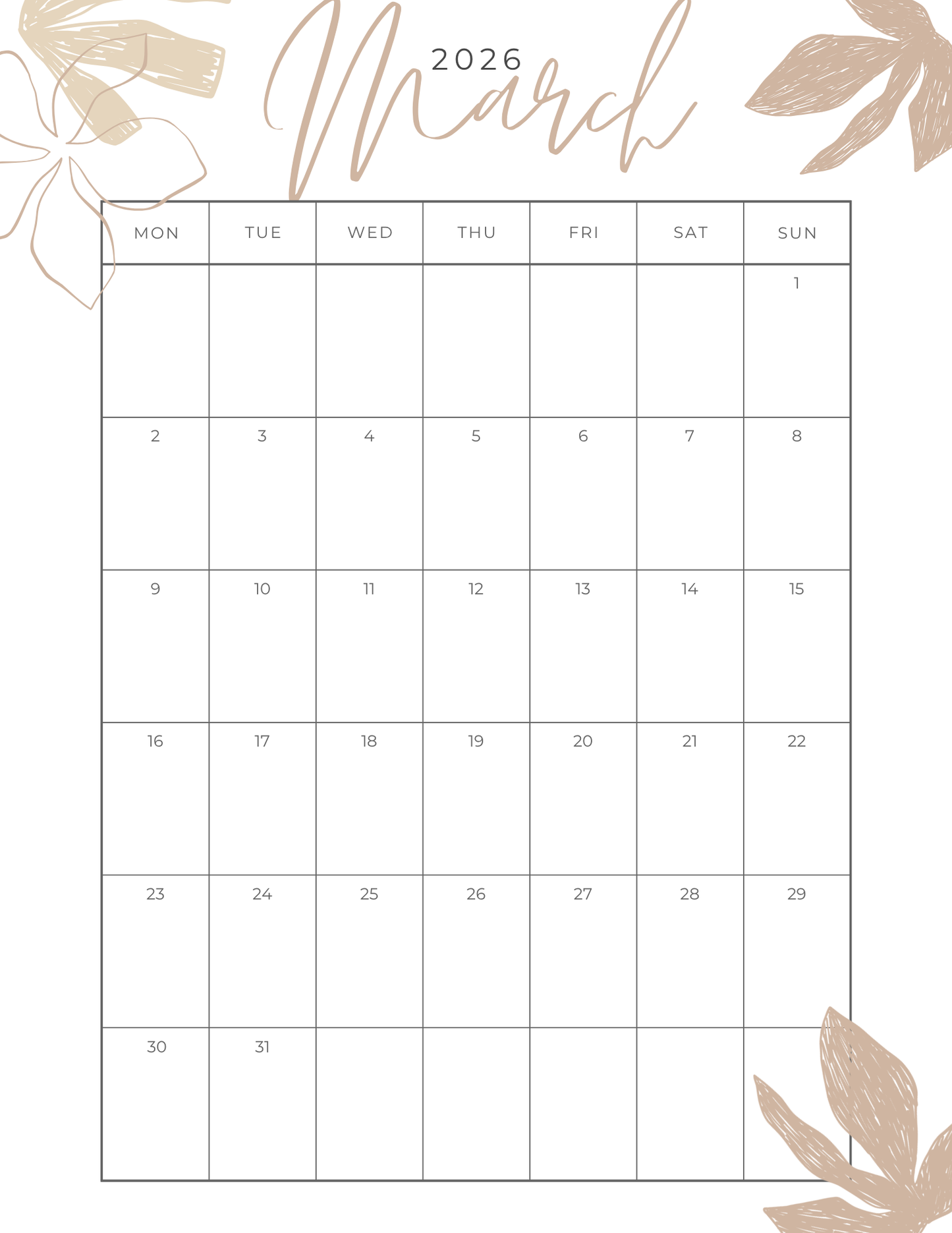 12 Month Cute Digital Planner